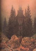 Caspar David Friedrich Cross in the Mountains (mk10) painting